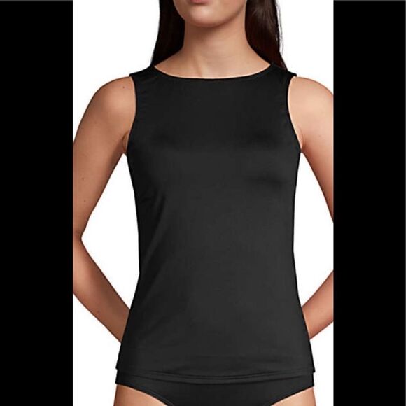 Land’s End Plus and Standard size high neck tankini soft cup bra black Various - Picture 6 of 10